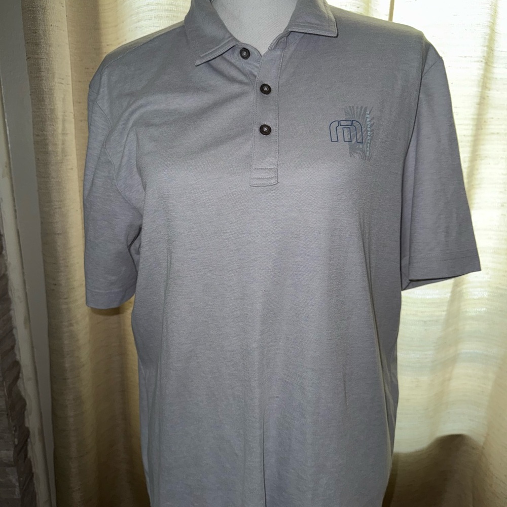Travis Mathew Light Gray Polo Shirt